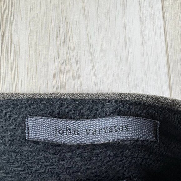 John Varvatos Mens Gray Pure Wool Flat Front Straight Leg Dress Pants Size 46 - Picture 6 of 12